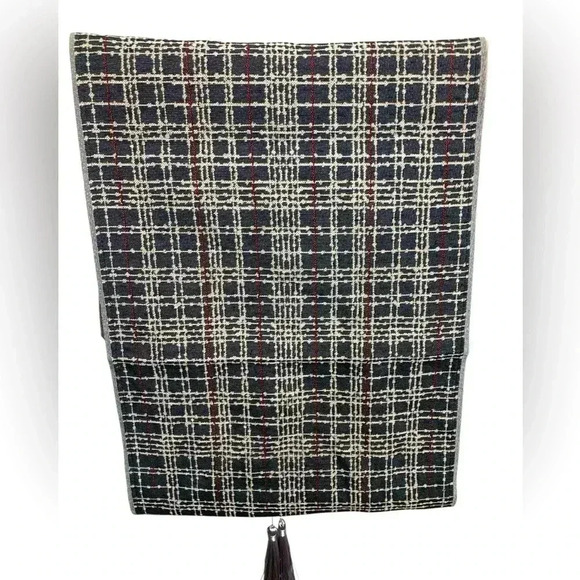 Holiday Table Runner Gray w white,red and green. 70” long - Picture 3 of 7